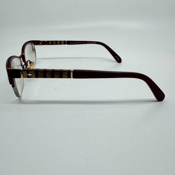 Kate Spade Valary Women Eyeglasses Frames Red Gold USED H9761 - Picture 2 of 8